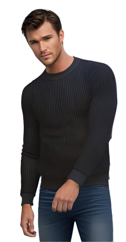 Men's wool crew neck sweater