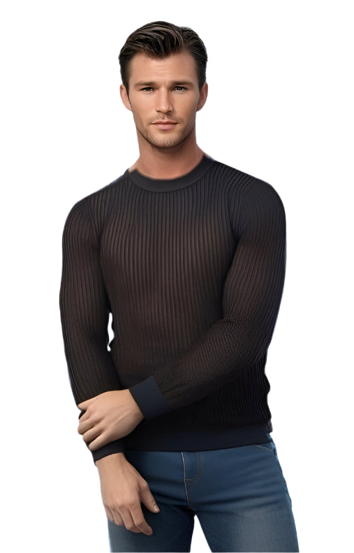 Men's wool crew neck sweater
