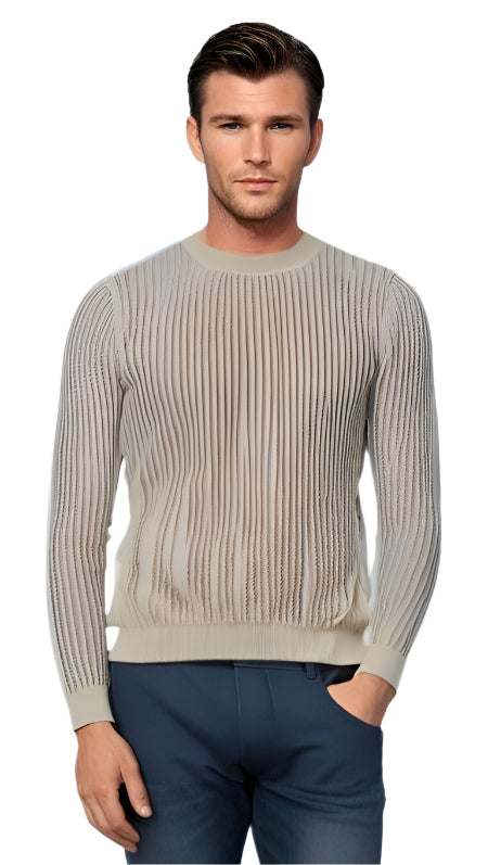 Men's wool crew neck sweater