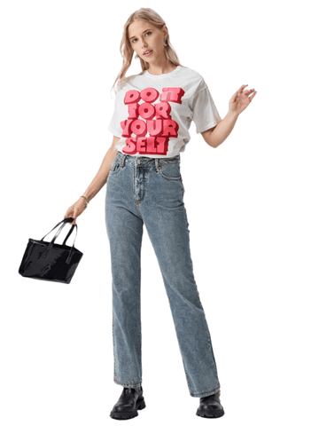 RECAP Women's 💪DO IT FOR YOURSELF Oversized Tee