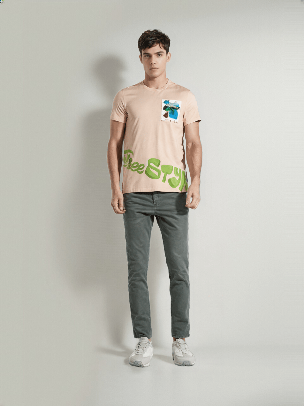 Rex-Straut Men's Move Freely in Style – Freestyle Pastel Tee