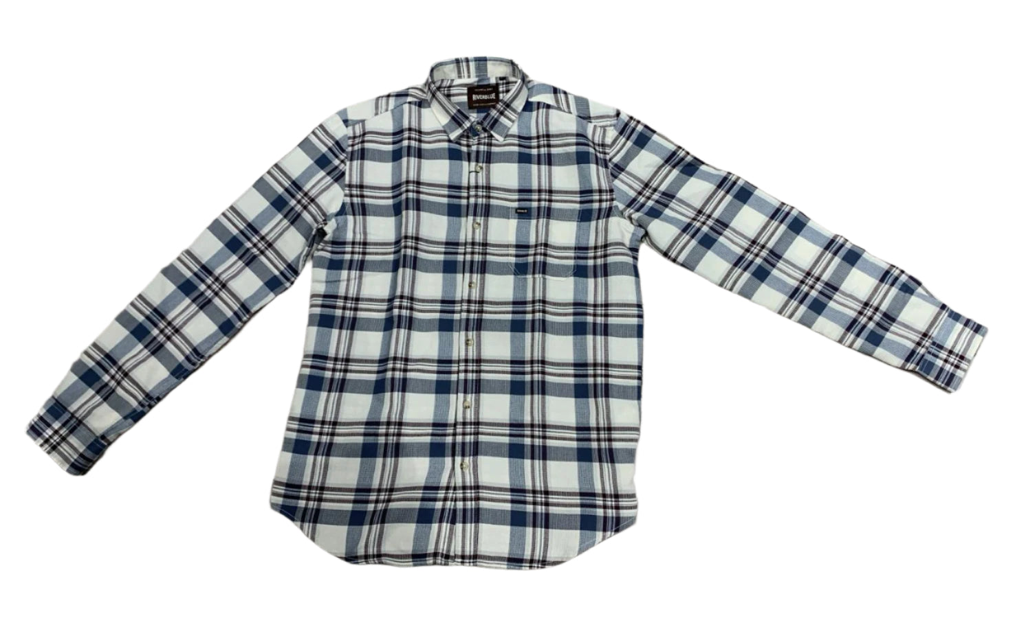 RIVER BLUE Men's Classic Blue Check Shirt