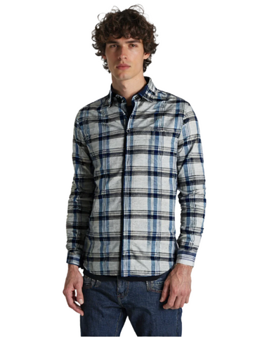 RIVER BLUE Men's Classic Blue Check Shirt