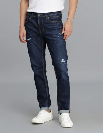Dk Blue 5 Pocket Low-Rise Ankle Length Jeans