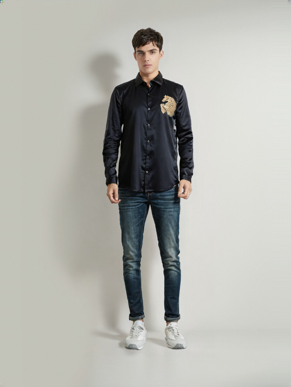 SIGOTTO Men's Party wear Shirt