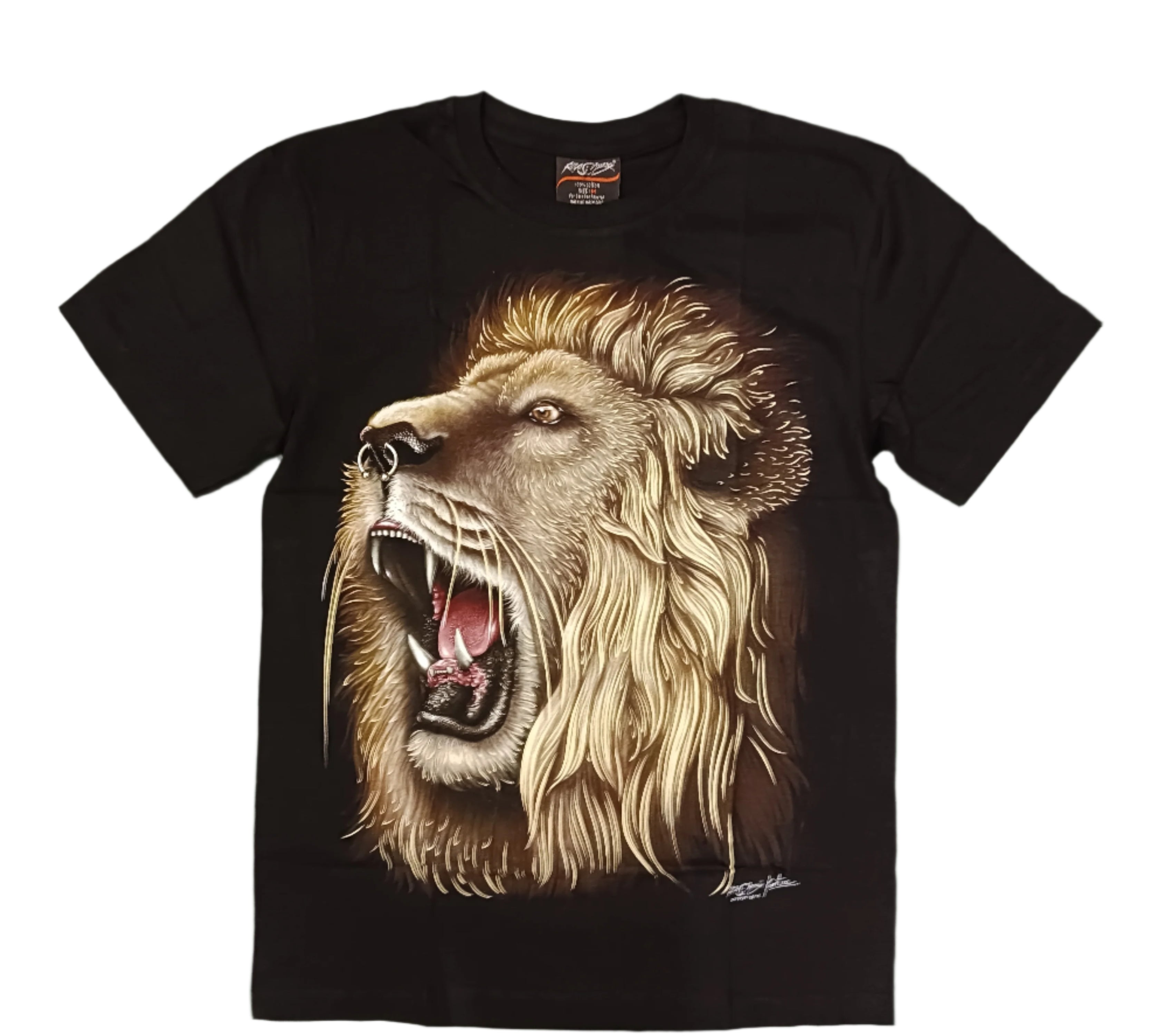 AA-Men Roar of the King – 3D Lion Graphic T-Shirt for Alpha Style