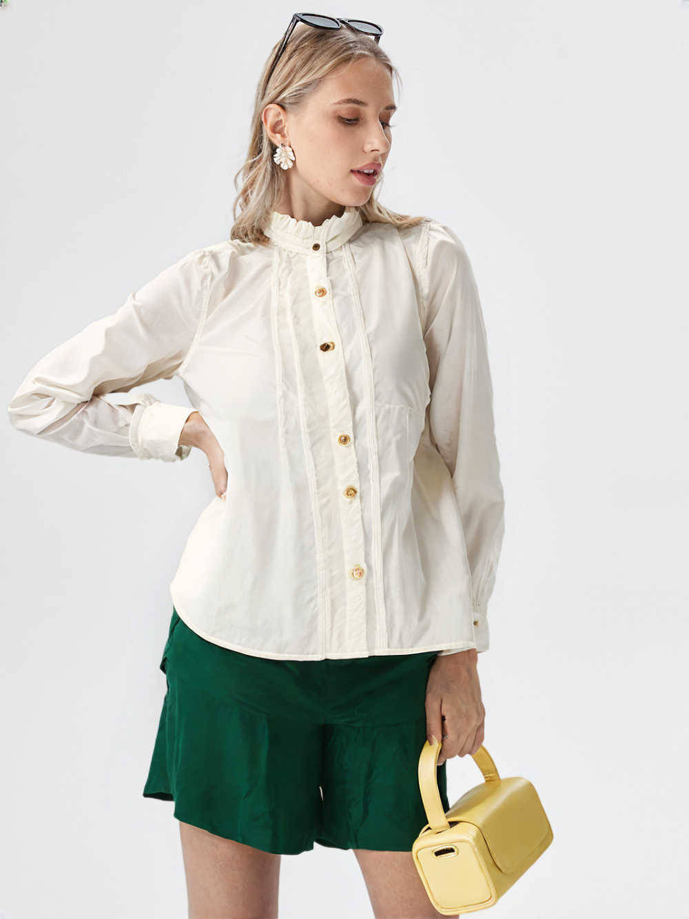 Women's Solid Satin Shirt