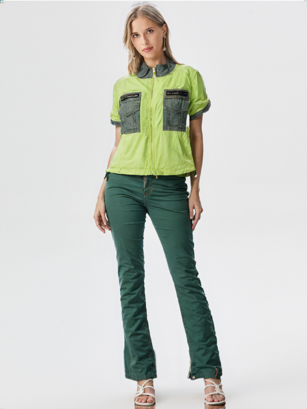 Women's Cotton Shirt front zip closer style