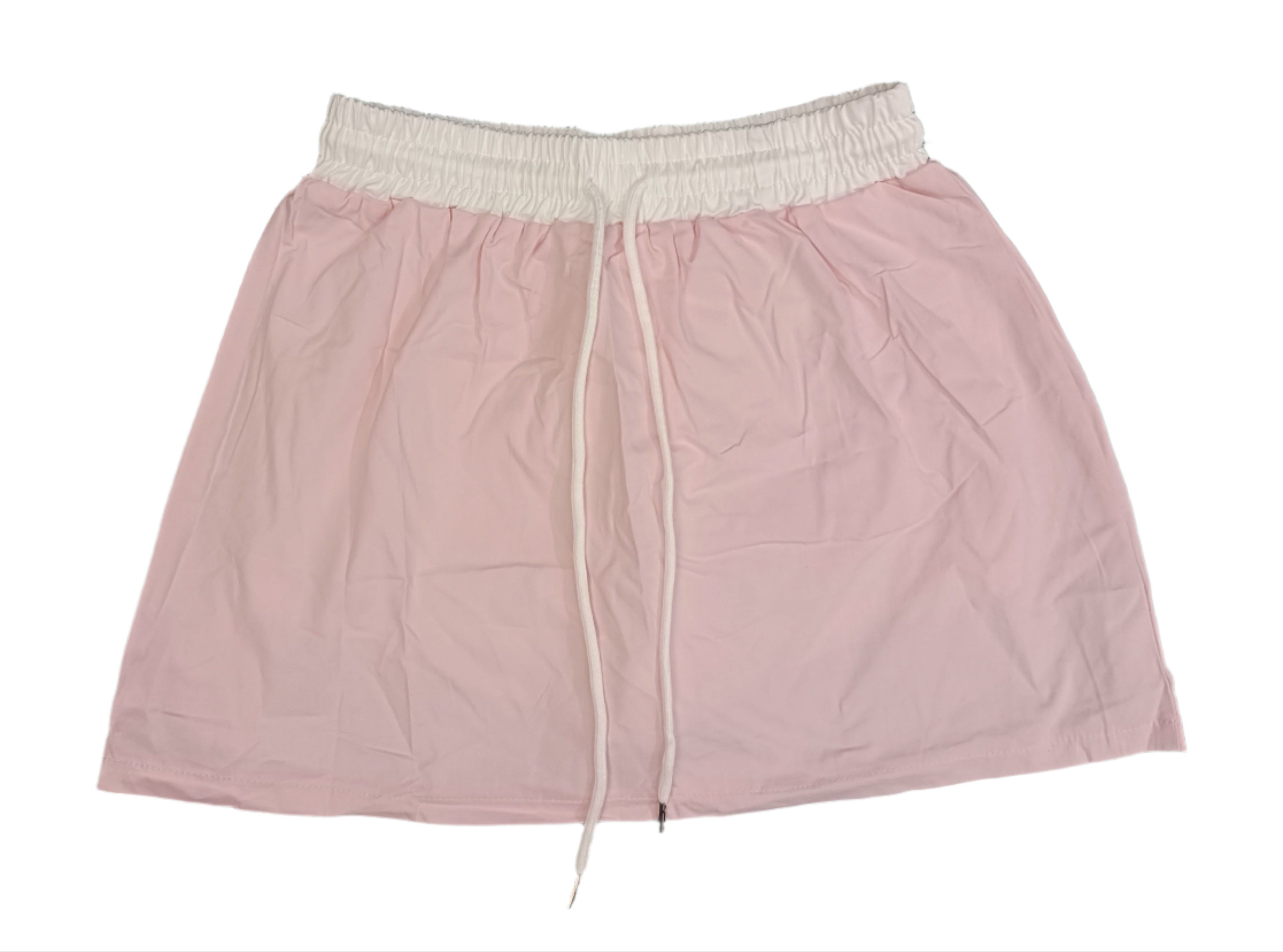 Women's Mini Skirt with White Elastic Waistband