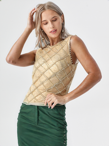 Women's Pearl Radiance Sleeveless Top