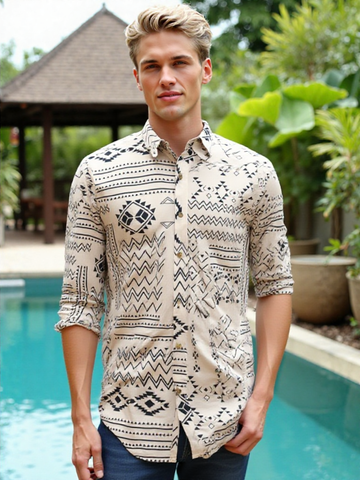 RIVERBLUE Men's Printed Shirt