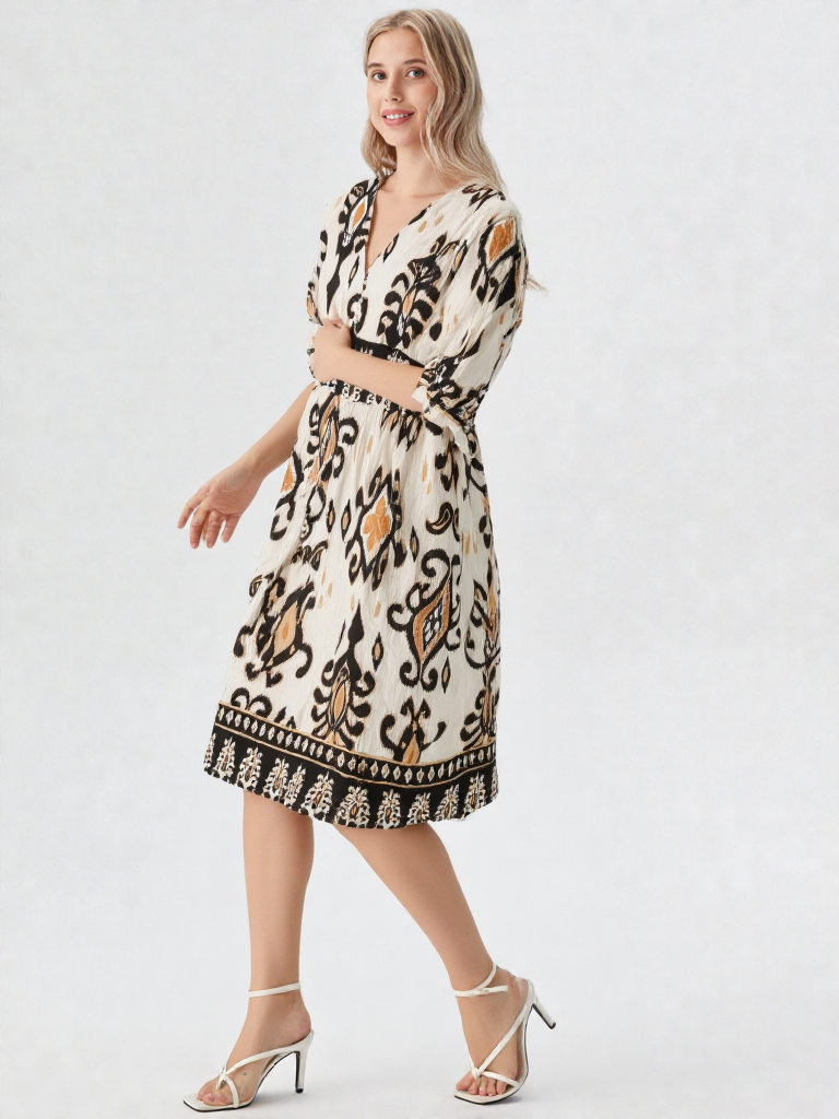Women's Stylish Boho Chic Embroidered Dress