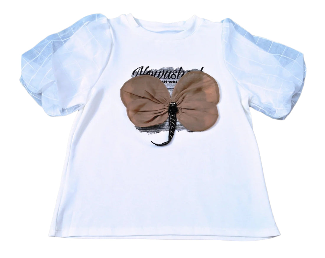 Women's butterfly printed top