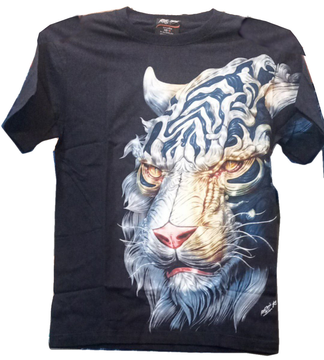 Men Mythic Tiger Roar – Abstract Beast Graphic T-Shirt
