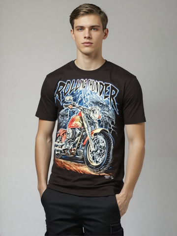 Men Legendary Rider Vibes – Rolling Thunder Motorcycle T-Shirt