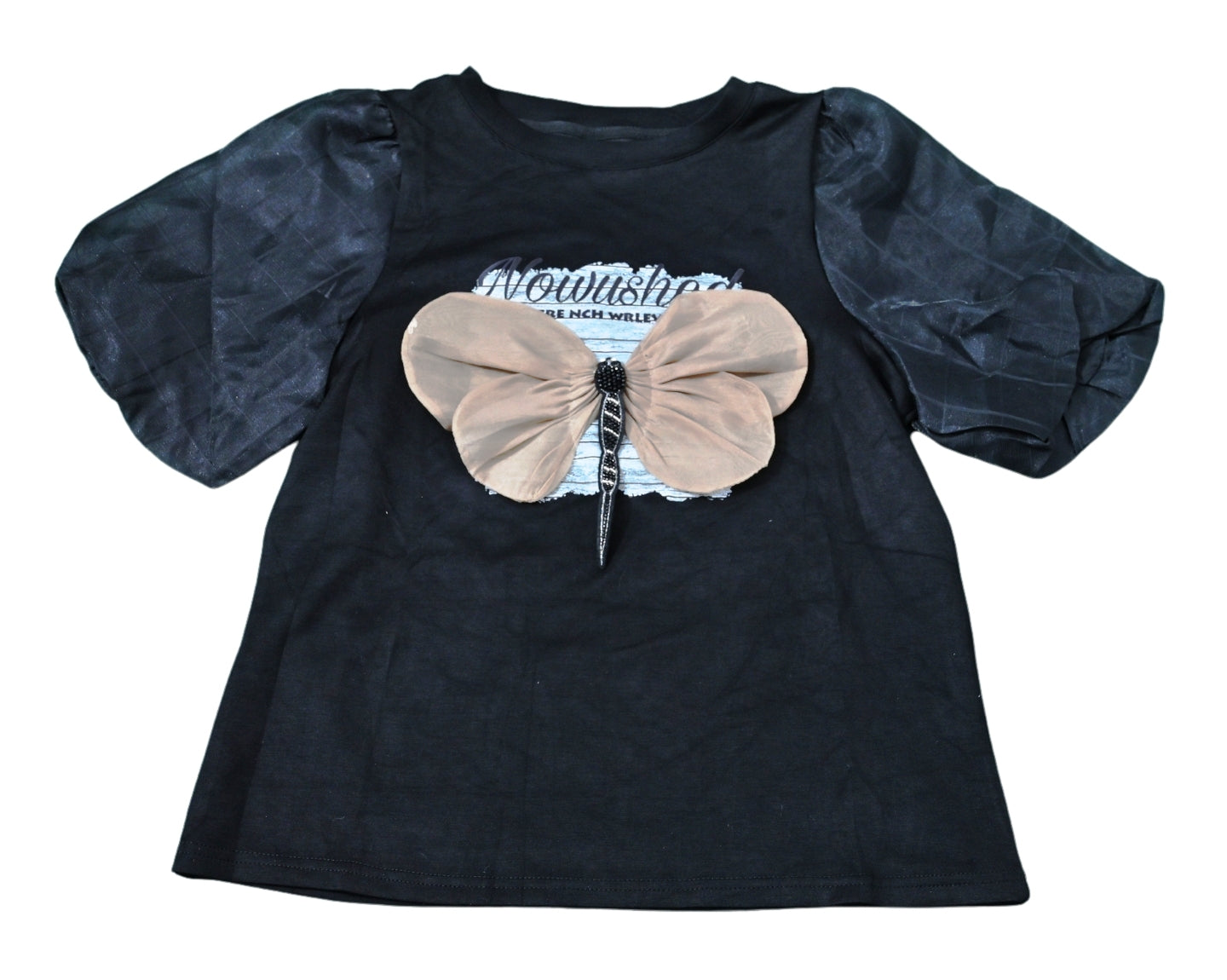 Women's butterfly printed top