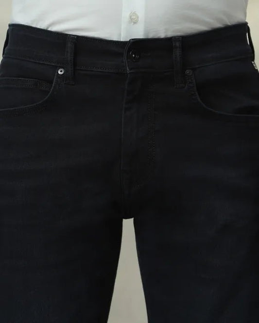 MUFTI Black Straight Fit Jeans