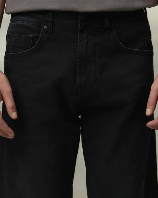 MUFTI Black Loose Straight Fit Jeans