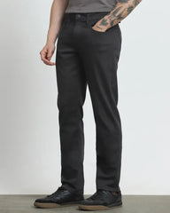 MUFTI Jet Black Straight Fit Jeans