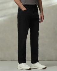 MUFTI Black Loose Straight Fit Jeans