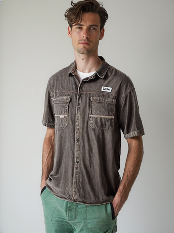 Men’s Solid Shirt front pockets  H/S