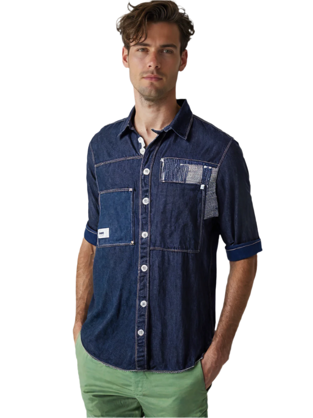 Men's Denim Solid Shirt H/S