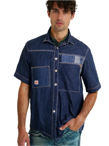 Men's Denim Solid Shirt H/S