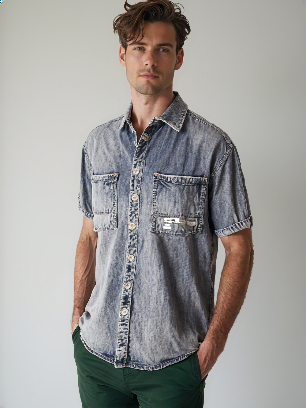 Men’s Solid Shirt H/S