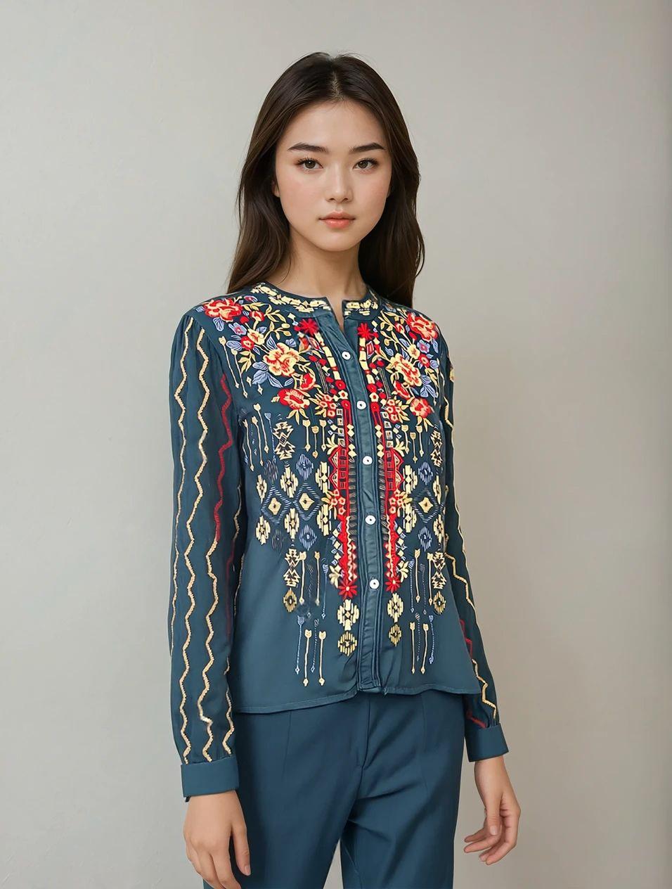 Women's Elegant Black Embroidered Co-Ord Set