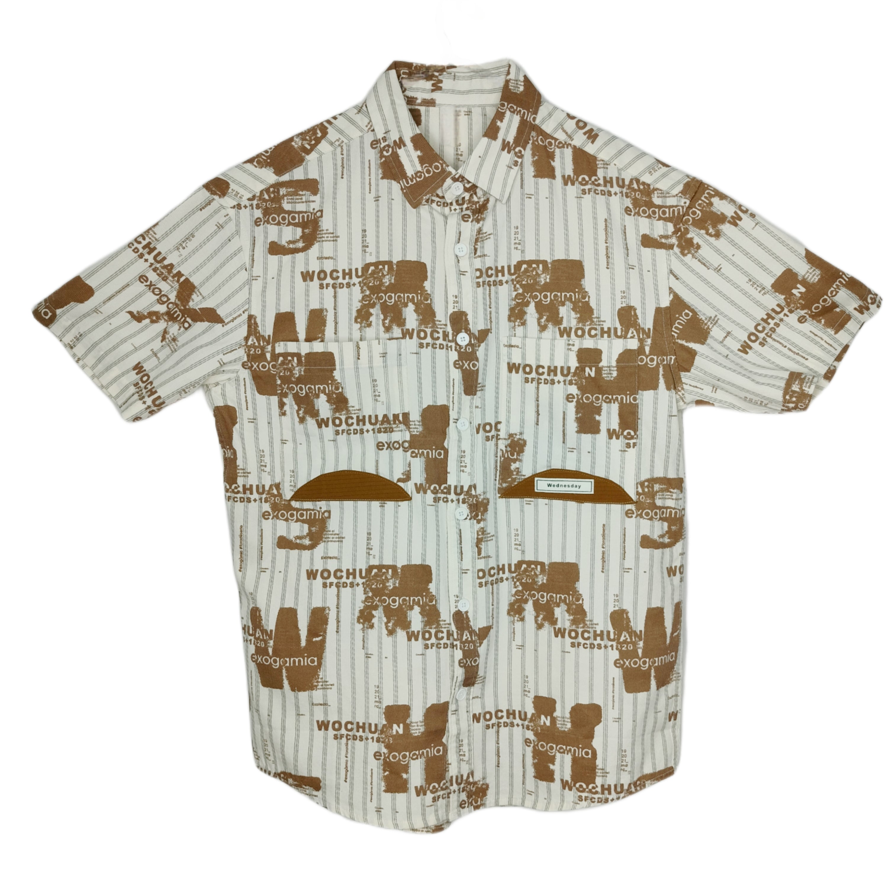 Men's Printed Shirt Front double pocket H/S