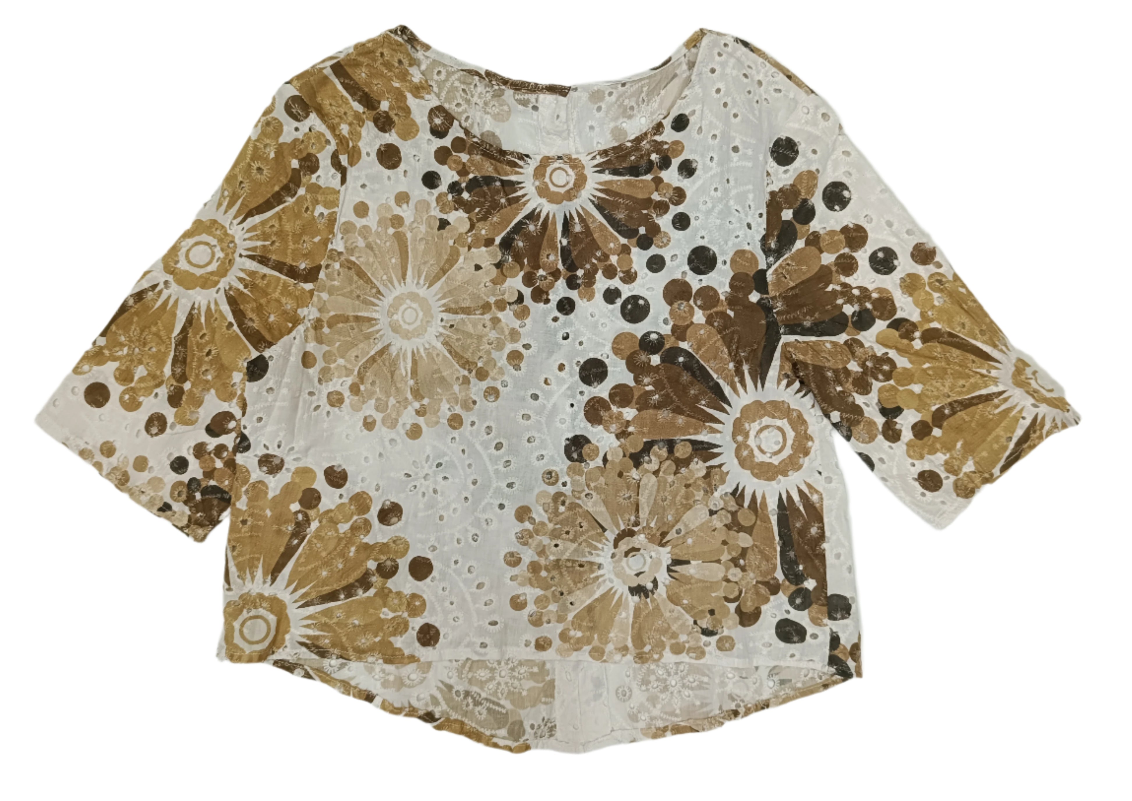 DEAL Women's Brown Printed Top