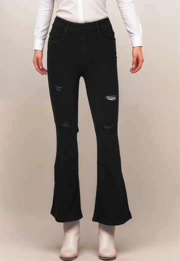 Women’s Black rugged jeans