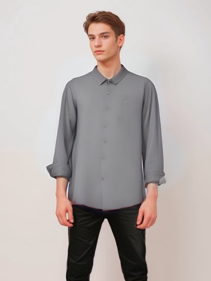 COOKYSS Men's solid Shirt