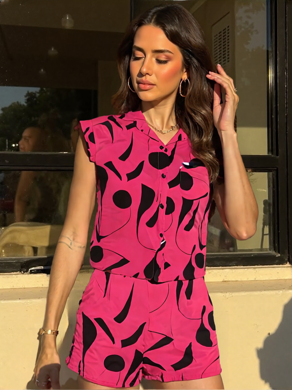 Women's Bold Abstract Print Co-Ord Set