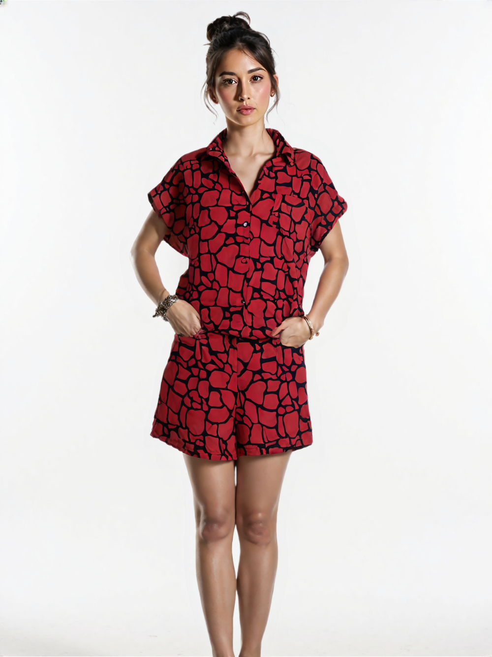 Women's Bold Abstract Print Co-Ord Set