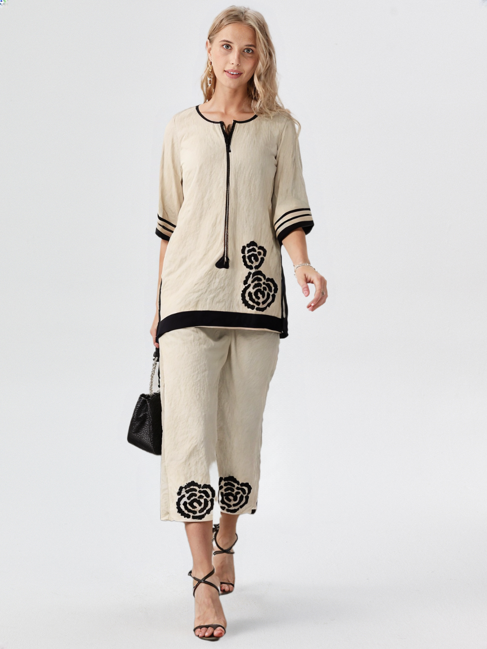 Women's Beige 2-pc Co-Ord Set