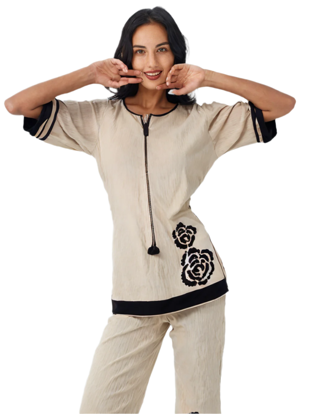 Women's Beige 2-pc Co-Ord Set