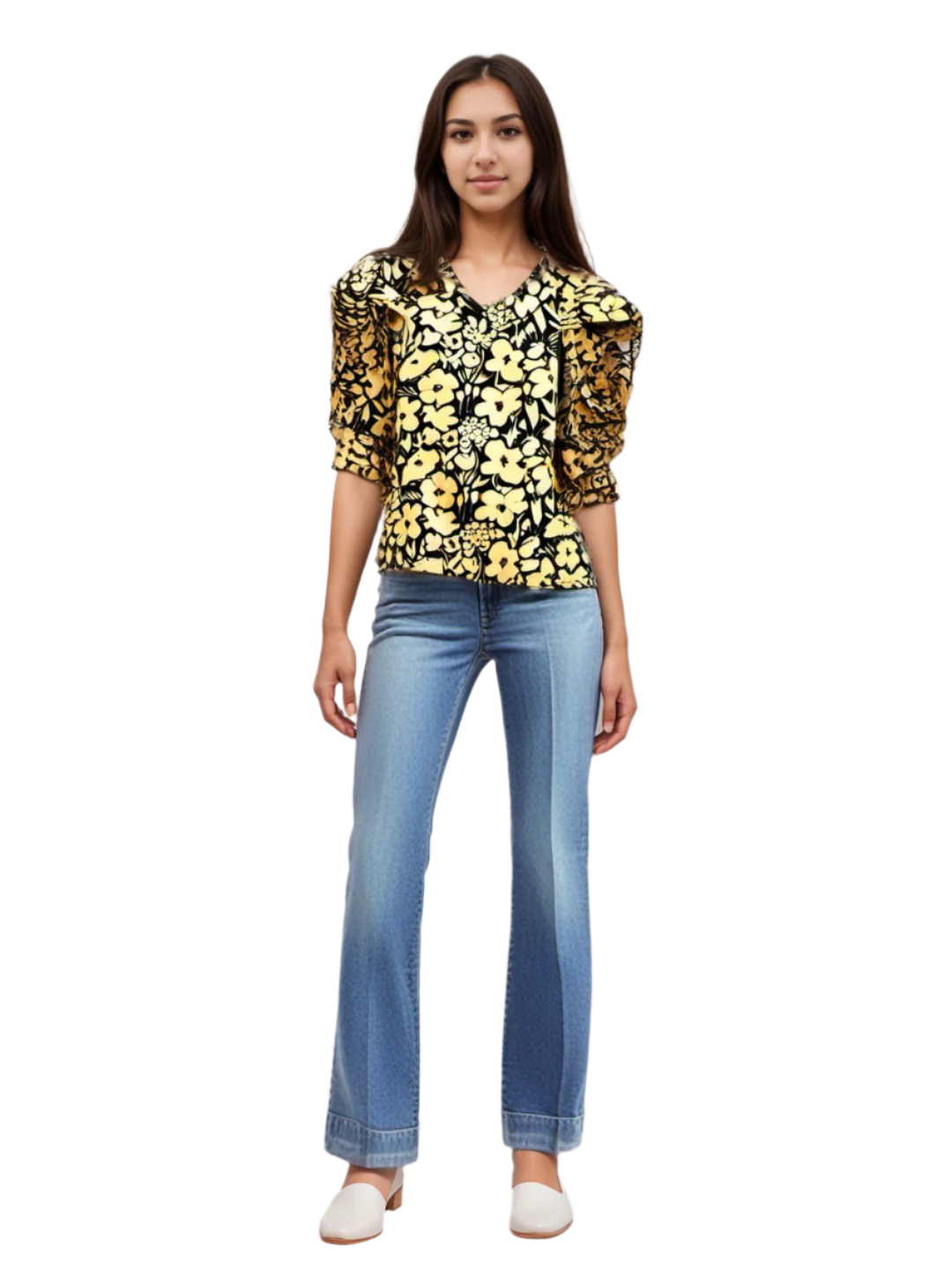 Women's floral printed top