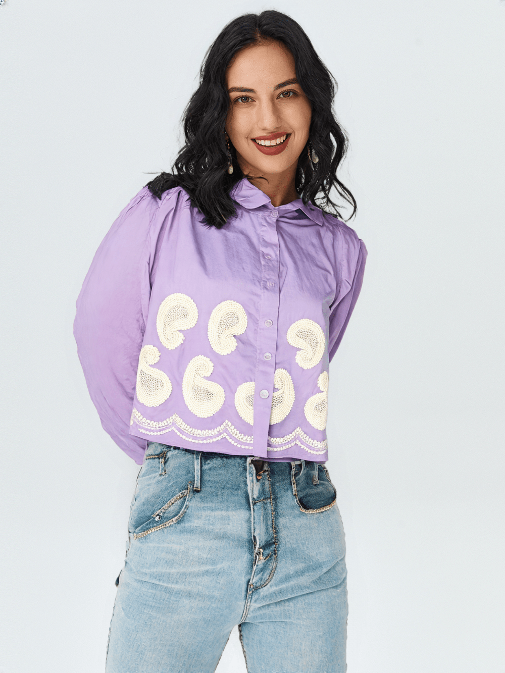 Women's button-up shirt with an elegant bohemian touch Shirt
