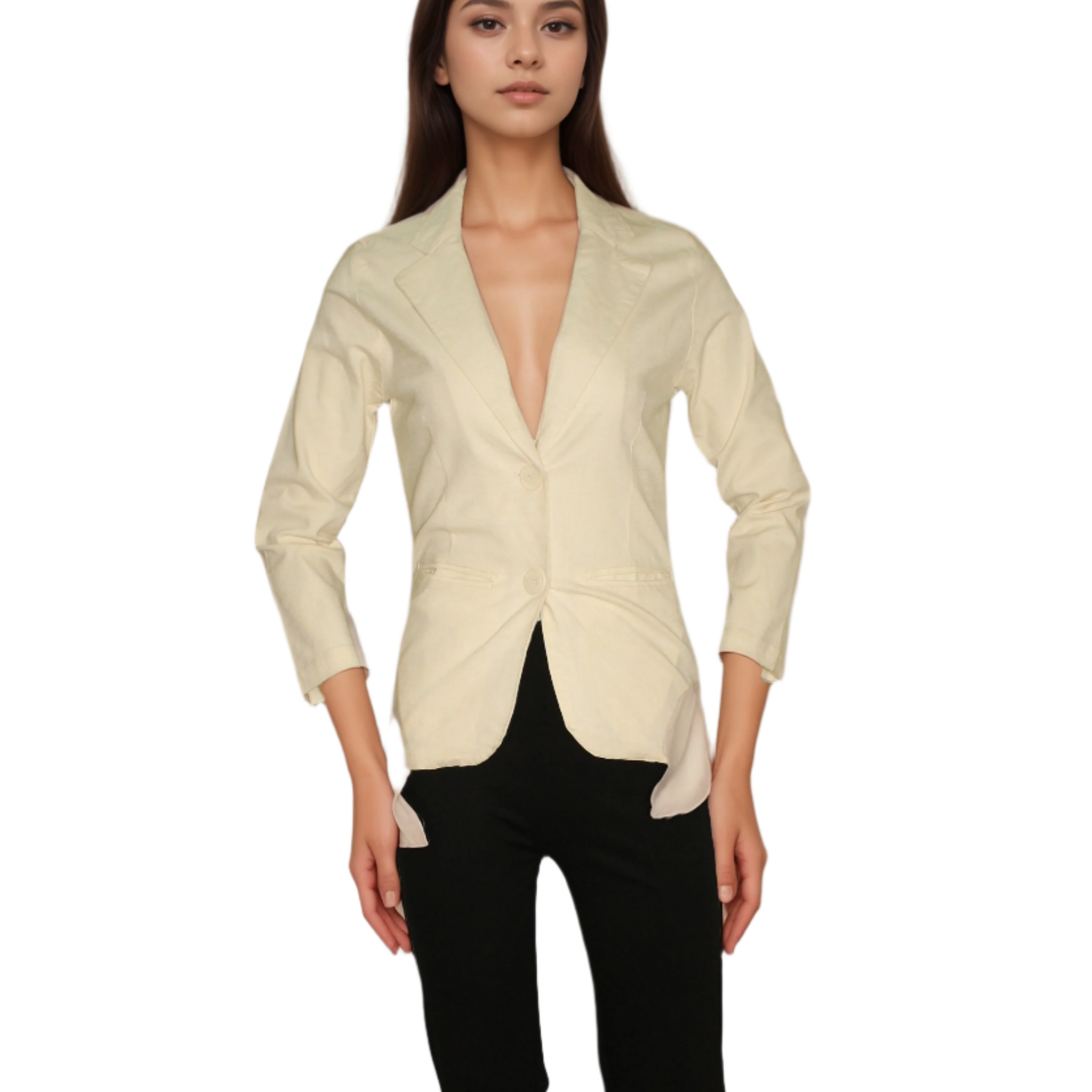 Women's solid coat