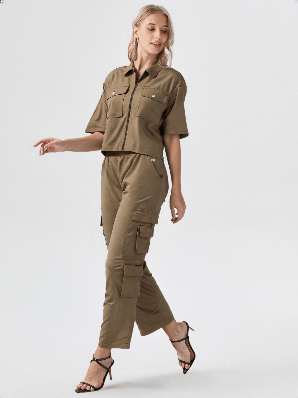 PUREMIST Women's CAREMEL CO-ORD SET