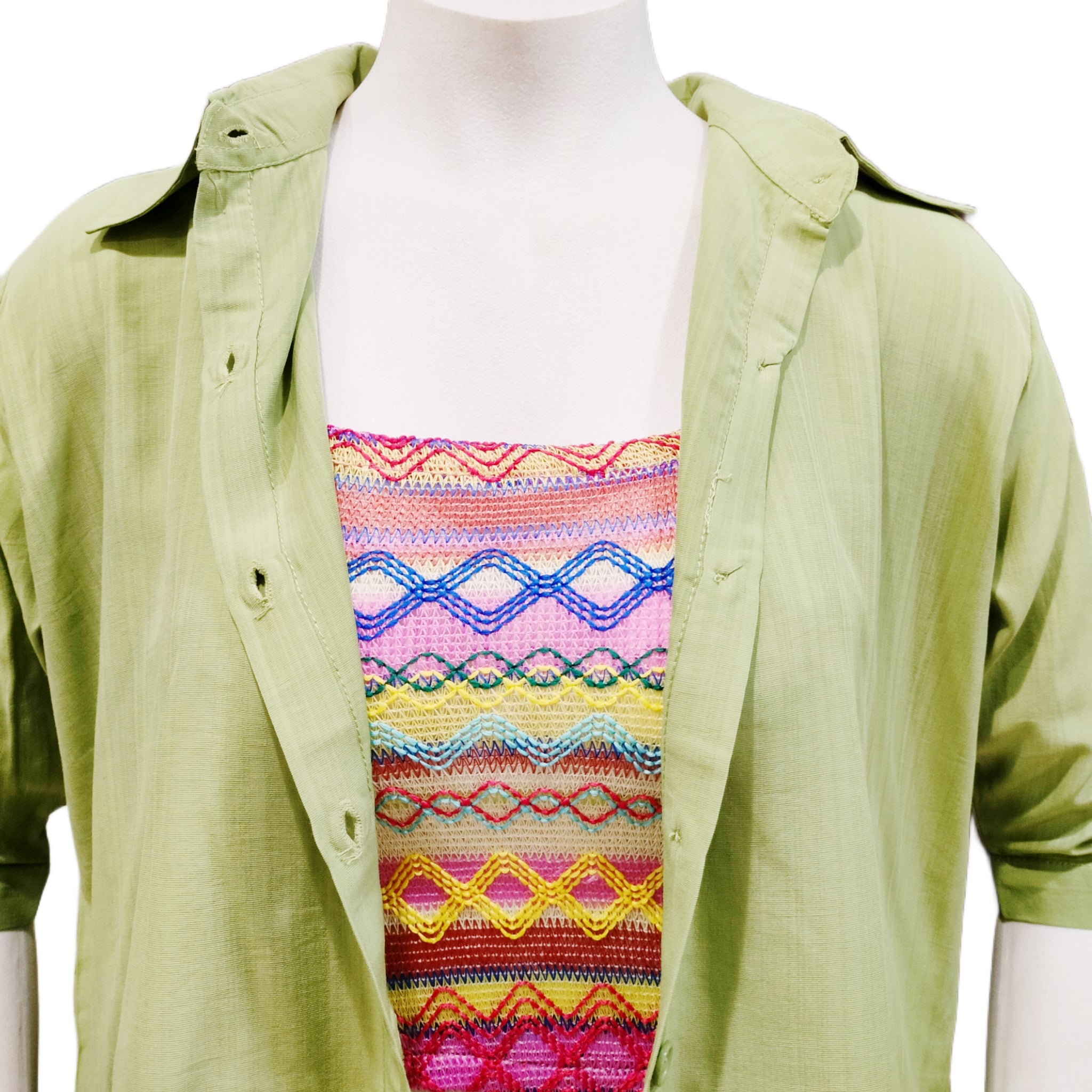 two piece shirt with crop top