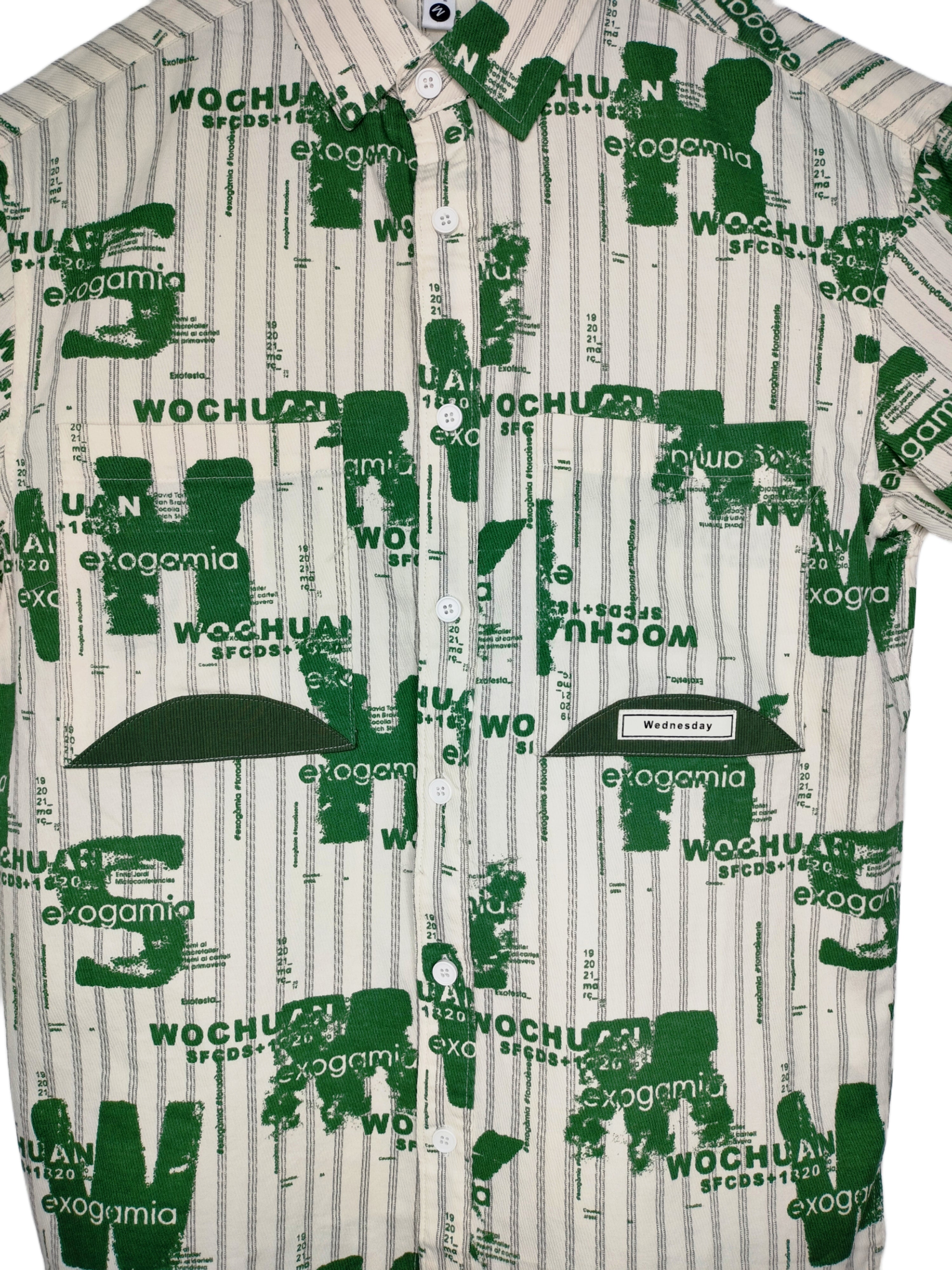 Men's Printed Shirt Front double pocket H/S
