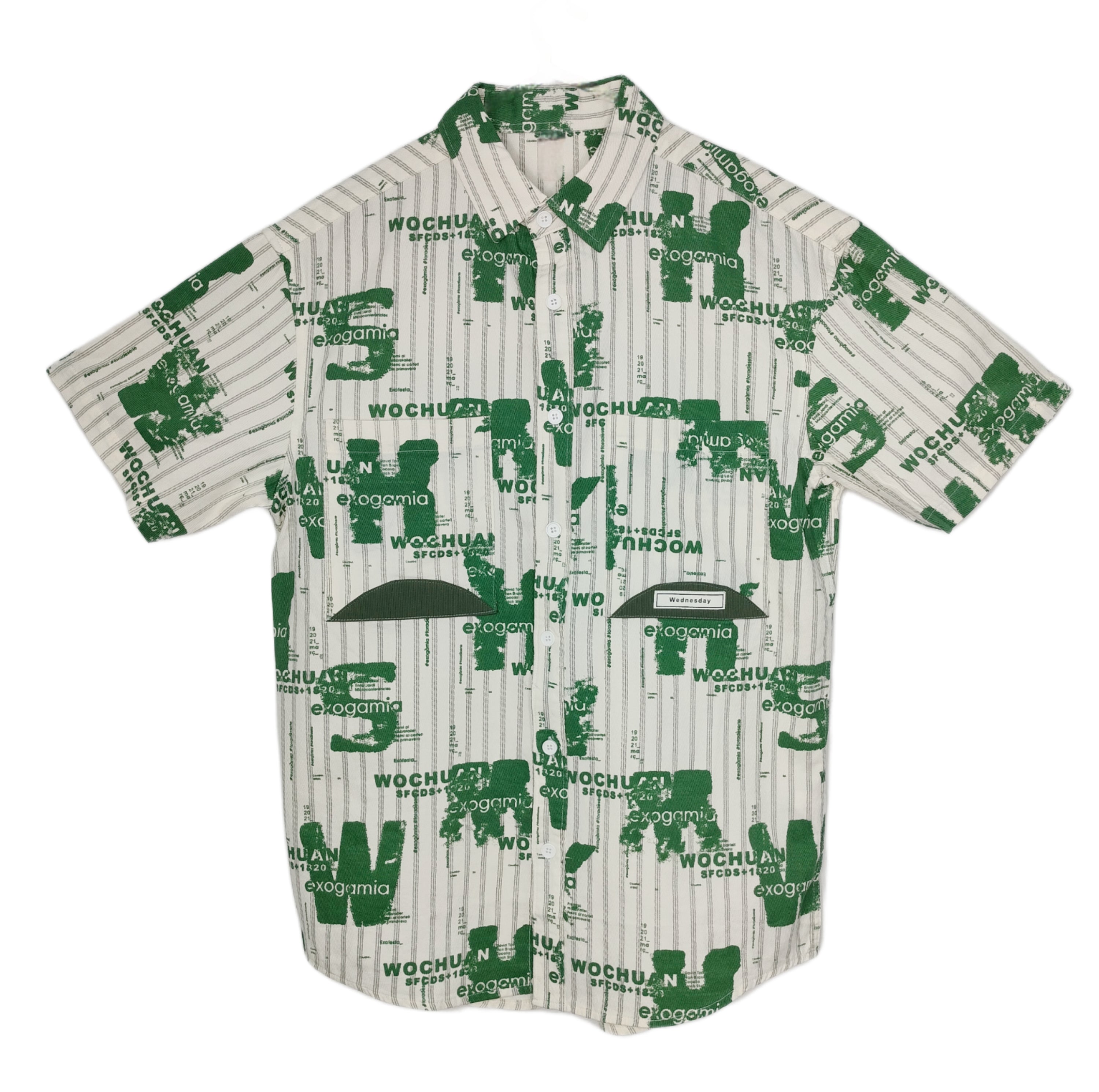 Men's Printed Shirt Front double pocket H/S