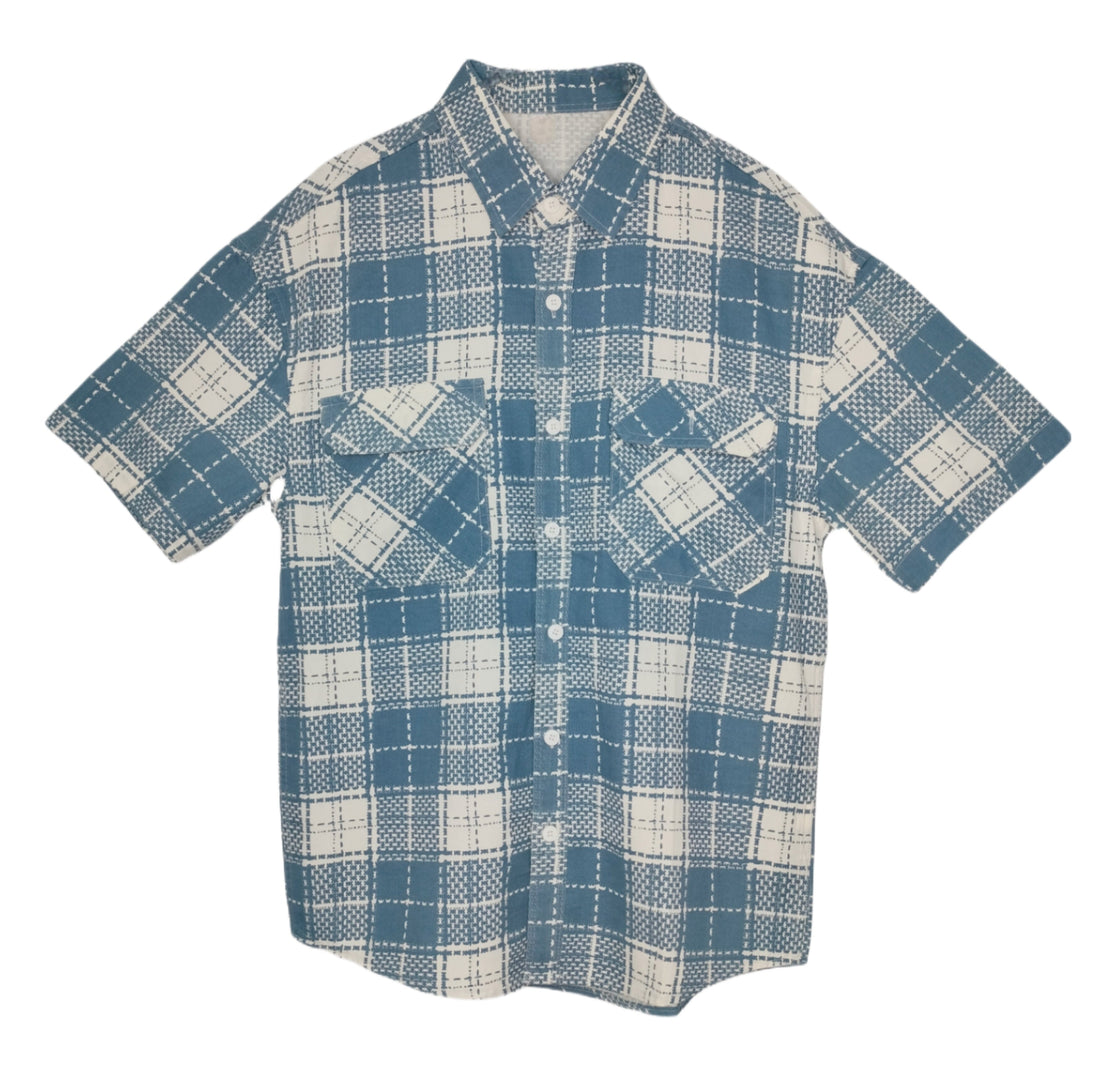 Men's Check Shirt Double pocket front H/S