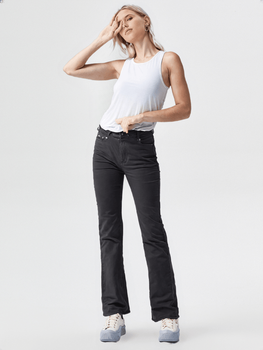 Women's Black Straight-fit Jeans