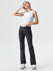 Women's Black Straight-fit Jeans