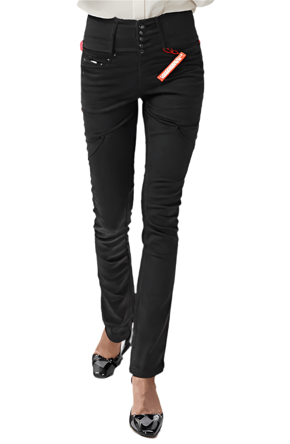 RECAP Women's 3 Button High-Waisted Design Jeans