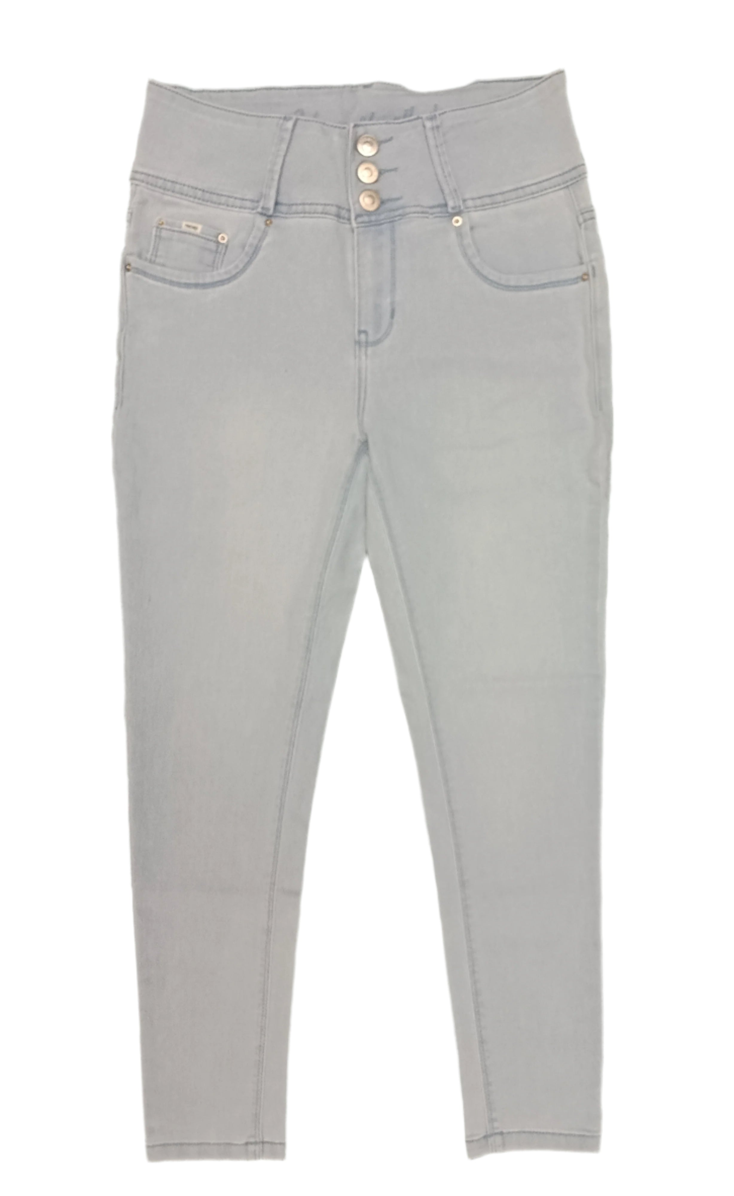 RECAP Women's 3 Button High-Waisted Design Jeans