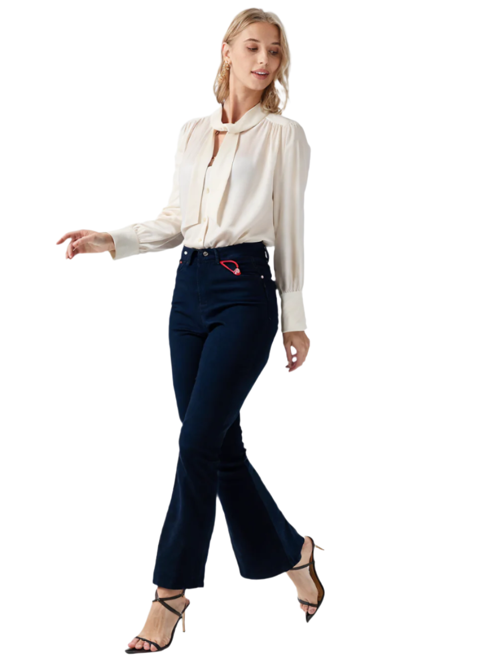 RECAP Women's Black Flared Jeans